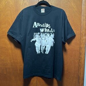 Vintage 80s UK Punk Band Abrasive Wheels t-shirt. Size XL.